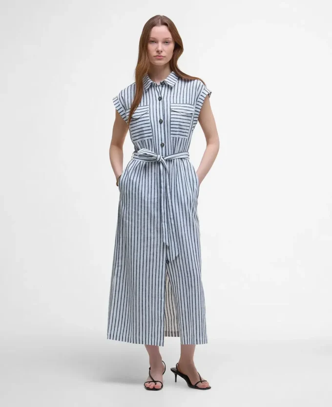 Abby Striped Midi Dress