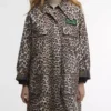 Barbour x GANNI Leopard Print Waterproof Parka Jacket Barbour x GANNI Leopard Print Waterproof Parka Jacket