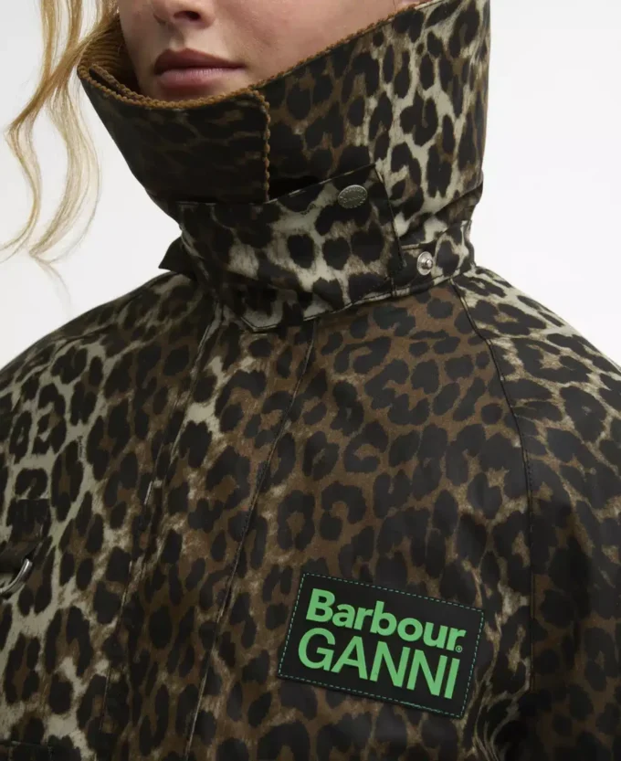 Barbour x GANNI Leopard Print Waxed Anorak Barbour x GANNI Leopard Print Waxed Anorak