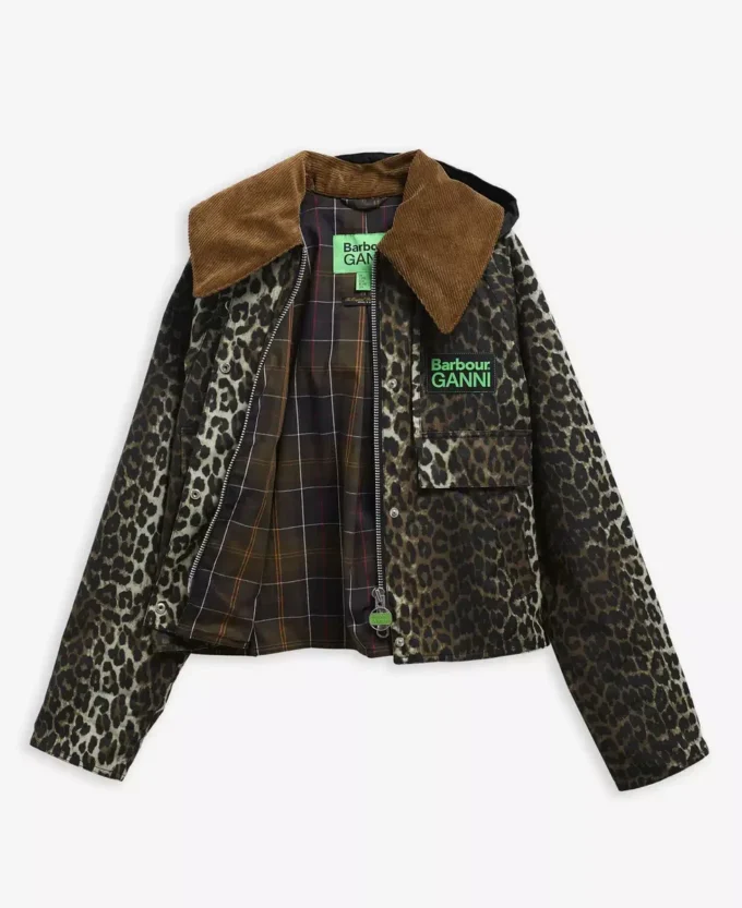 Barbour x GANNI Leopard Print Waxed Anorak Barbour x GANNI Leopard Print Waxed Anorak