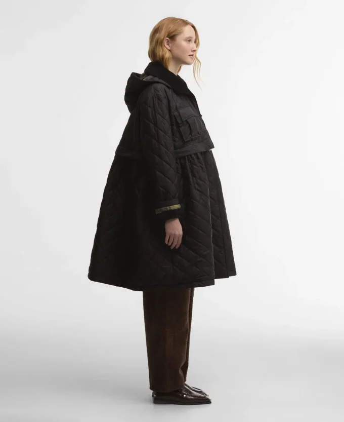 Barbour x GANNI Peplum Longline Quilted Jacket Barbour x GANNI Peplum Longline Quilted Jacket