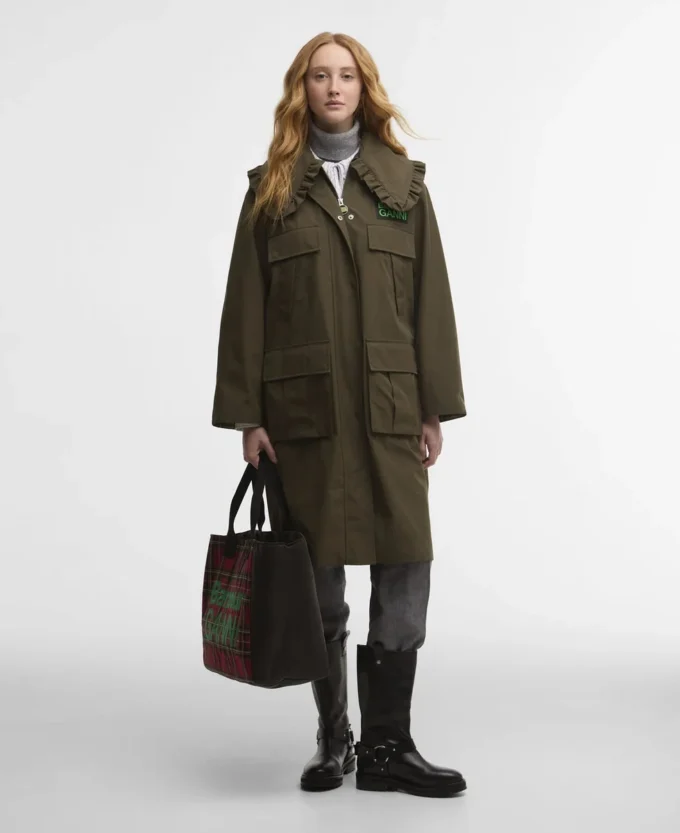 Barbour x GANNI Waterproof Parka Jacket Barbour x GANNI Waterproof Parka Jacket
