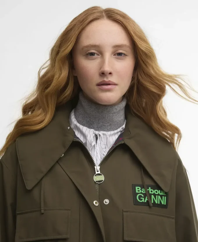 Barbour x GANNI Waterproof Parka Jacket Barbour x GANNI Waterproof Parka Jacket