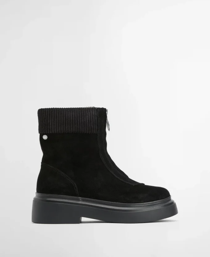 Imelda Zip-Front Ankle Boots
