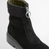 Imelda Zip-Front Ankle Boots