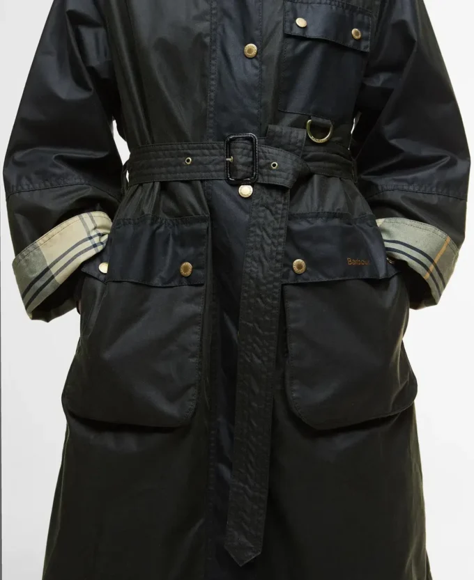 Milda Waxed Trench Coat